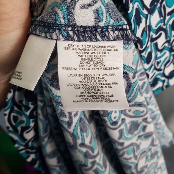 Pappagallo Blue Pattern Embroidered Tunic - Picture 3 of 5